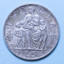 VITTORIO EMANUELE III 5 LIRE