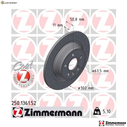 Dischi freno 250 1361 per - dischi, 250.1361.52