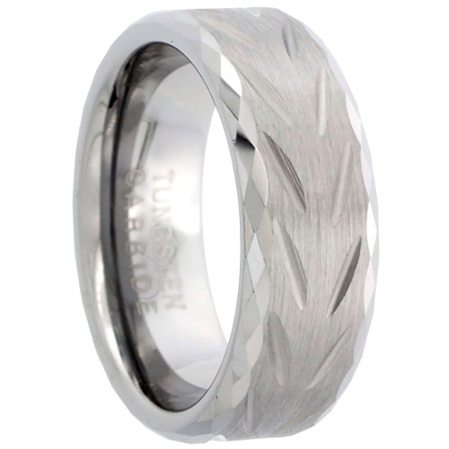 8mm tungsteno fede nuziale - 8mm,