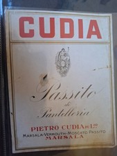 ETICHETTA LIQUORI VINI CUDIA PASSITO DI PANTELLERIA MARSALA