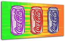 Quadro moderno Coca Cola Pop Art Stampa su Tela Astratto Arredamento Casa 