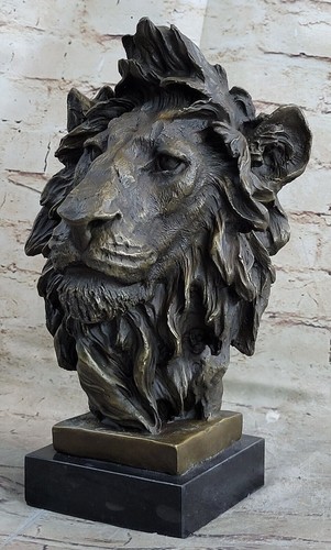 Scultura bronzo con testa - bronzo,