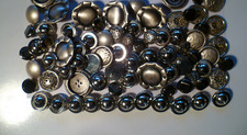 80 BOTTONI RESINA / METALLO VINTAGE ANNI 80 COLOR ARGENTO VECCHIA MERCERIA