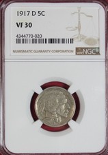1917-D BUFFALO NICHEL NGC VF30