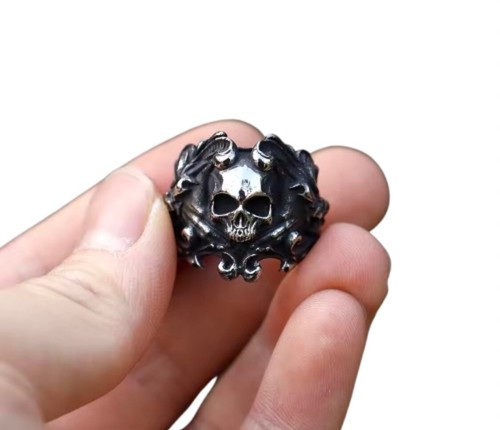 Anello stile gotico biker - , rock