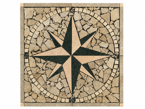 Rosone marmo travertino - rosone,