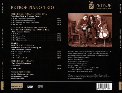 Petrof piano trio - petrof, schumann