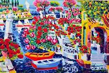 Antica Villa Sul Lago | Athos Faccincani Serigrafia su Tela Ed. Limitata 60x40