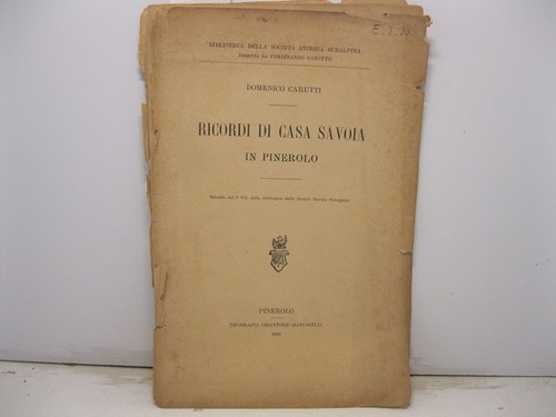 Carutti domenico ricordi di - ricordi,