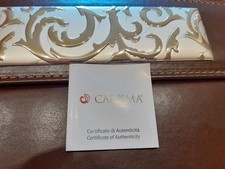 CARISMA Set scrivania in pelle con Inserto argento griffato Carisma 