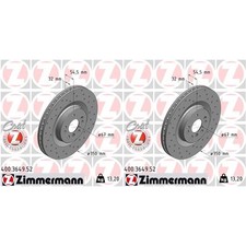 2x ZIMMERMANN Sport Dischi Freno 350mm Forati Frontale Adatto per Mercedes Gl ML