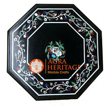 Tavolo piano cucina esterno marmo nero 15" intarsio patio arredo casa E149