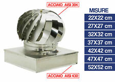 CAPPA FUMAIOLO ACCIAIO INOX QUADRATA COMIGNOLO GIREVOLE ANTIVENTO 16111V