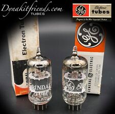 12AV7 GE NOS NIB Gray Plates O Getter Tested Pair Tubes Made in USA
