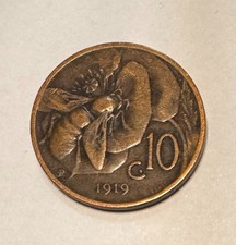 ITALIA REGNO 10 CENTESIMI 1919