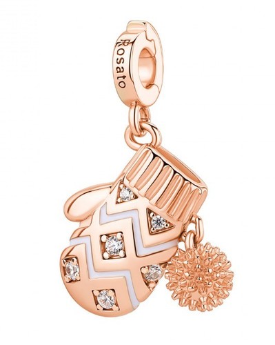 Charm rosato storie argento - rosato,