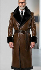 Cappotto trench uomo pelle