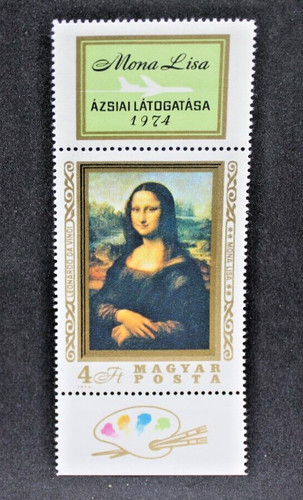 Ungheria 1974 monna lisa arte - monna,