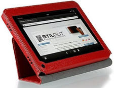 Executive Case, Custodia in Pelle Pregiata per Amazon Kindle Fire, Rosso
