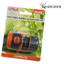 RACCORDO RAPIDO GOMMATO CON ACQUASTOP MIS. 1/2"  - Utilia