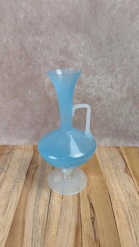 Vase opaline bleue - vase,