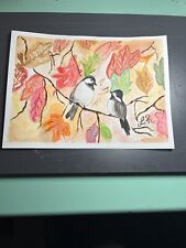 quadri moderni astratti dipinti a mano Ad Acquerello. Le Rondini