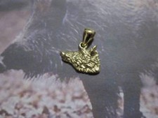 Cinghiale testa ciondolo in Oro 18 Kt-produzione artigiana