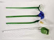 Vintage  Art Glass Flowers