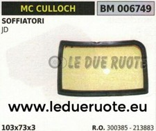 300385 213883 FILTRO ARIA COMPLETO SOFFIATORE McCULLOCH JD 103x73x3