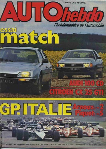 Auto hebdo 386 09 1983 - auto, n°386