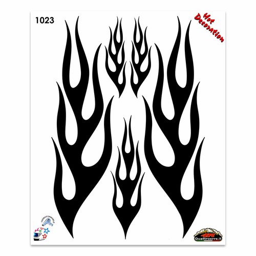 Adesivi stickers fiamme nere - fiamme,