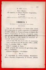 VENOSA - DECRETO DEL 1881- CHE