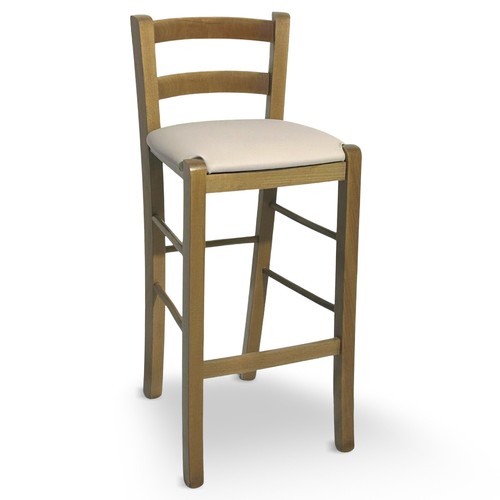 Sgabello legno noce chiaro - sgabello,