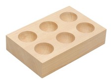 Portauova legno faggio per 6