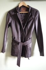 Giacca in pelle marrone donna Tg.42 come nuova