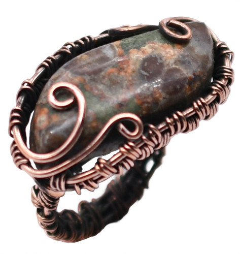 Anello placcato argento pietra