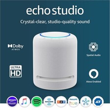 NUOVO Amazon Echo Studio (ultimo modello) altoparlante Alexa audio 3D migliore suono BIANCO