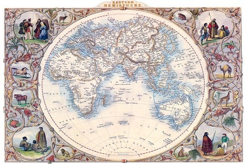 Mappa mondiale 1800 emisfero - mondiale,