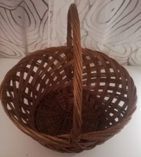 CESTO DI VIMINI VINTAGE - PIUTTOSTO CAPIENTE - IDEALE PER CONFEZIONI DI NATALE