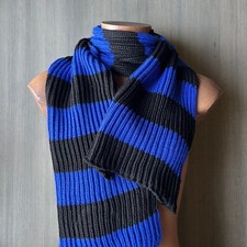 Sciarpa della nonna INTER ATALANTA PISA stadio ULTRAS NERA BLU CM  165 X  25