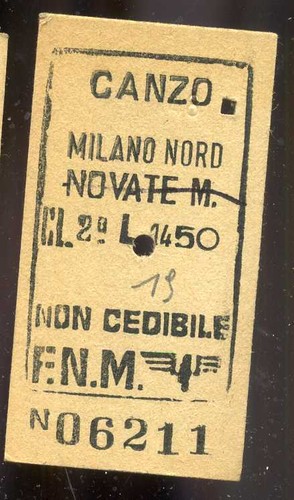 Biglietto treno ferrovia - biglietto,
