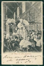 Roma Città Papa in Sedia Gestatoria cartolina MX2908