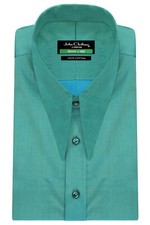 Camicia uomo bicolore verde