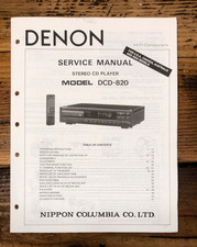 Denon DCD-820 Lettore CD Manuale di servizio *Originale*