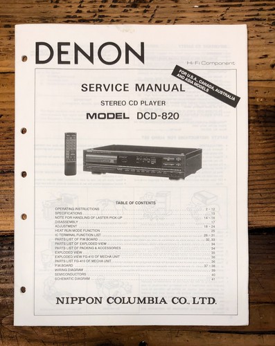 Denon dcd 820 lettore - lettore, cd