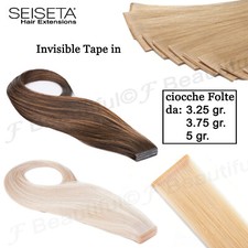 Hair Extension Biadesive invisibili Confezione da 6 pz Tape Capelli veri SEISETA