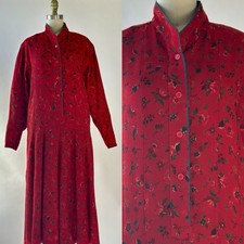 Abito floreale folkloristico lana challis KENZO vintage anni 80 made in France taglia 36/S