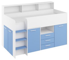 Letto a castello per bambini NEO L, letto con scrivania, lato sinistro