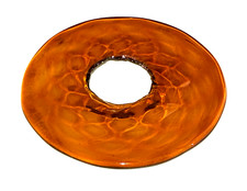 BOBECHE PIATTO  IN VETRO DI