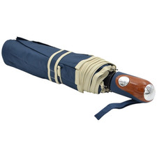 Ombrello pieghevole blu da borsa piccolo con apertura automatica antivento con s